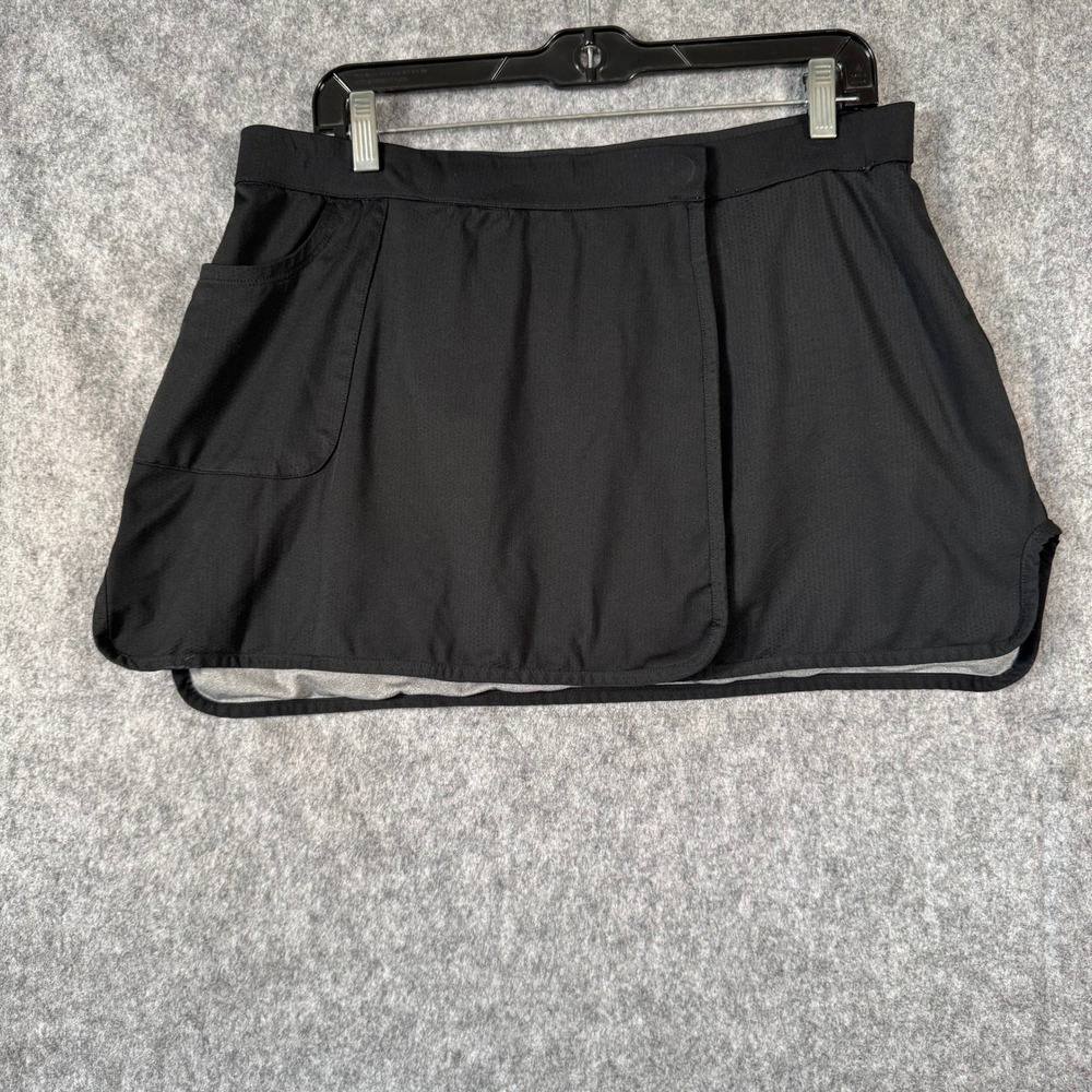 TAIL Skirt Reversible Wrap Womens Large Black Grey Athletic Golf Tennis Athletic